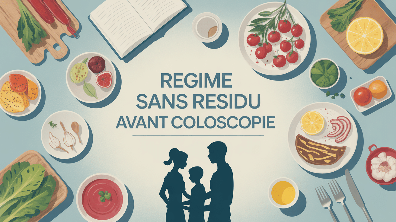 table cuisine menus regime sans residu coloscopie