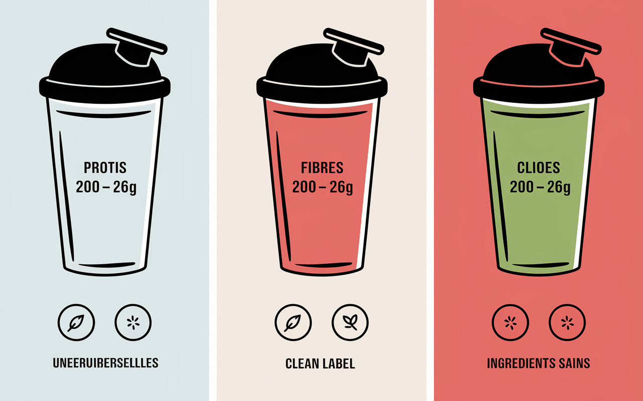 tableau comparatif shaker minceur nutrition clean label