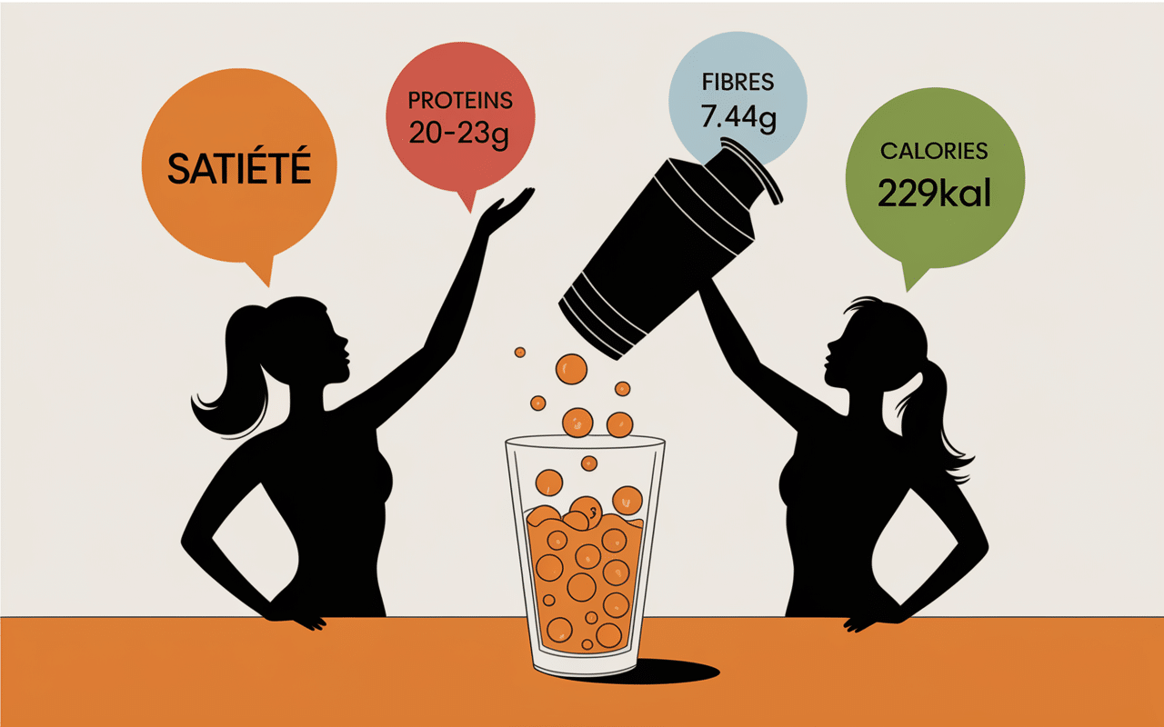 silhouette versant shaker minceur nutrition source protéines fibres