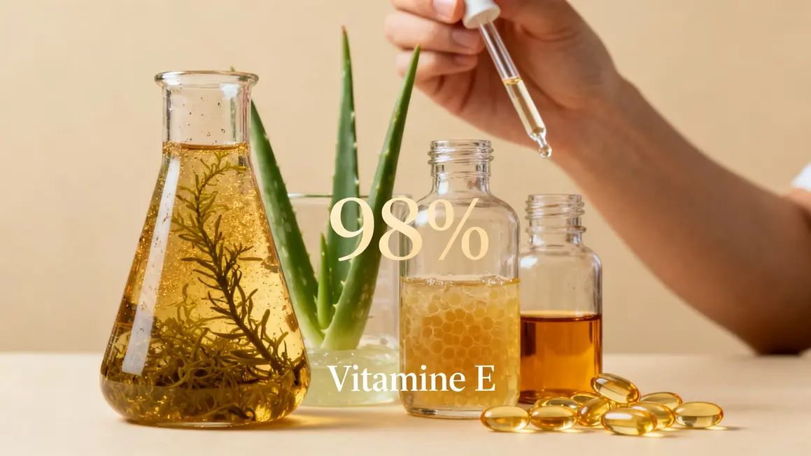 ingredients naturels creme juvecia biovancia tableau photorealiste