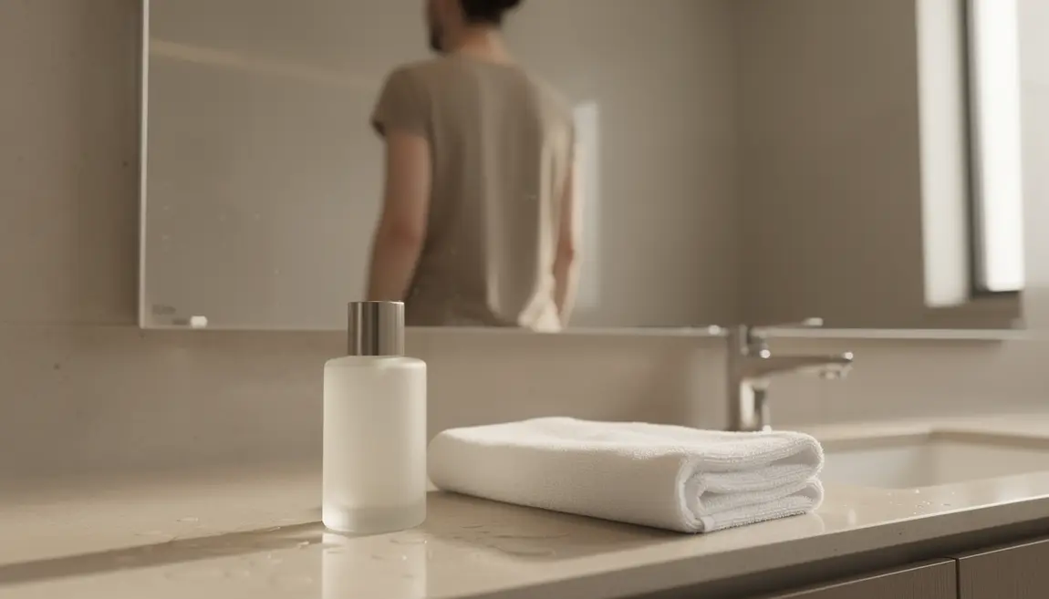 Crème anti-rides Wrinkle Power sur tablette salle de bain