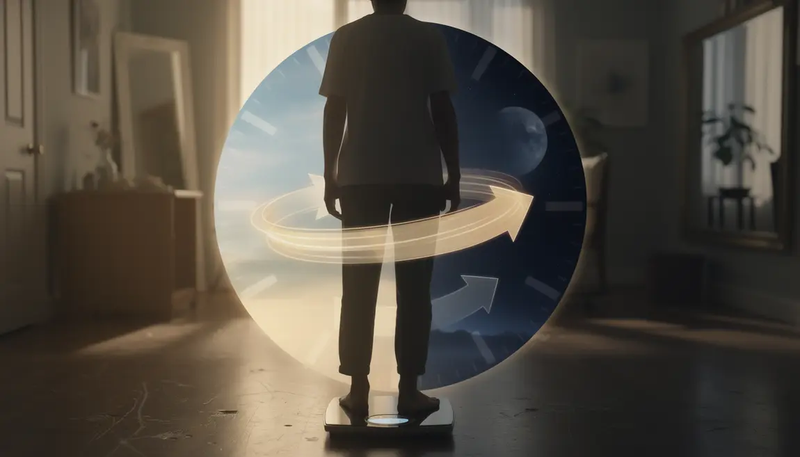 Silhouette adulte balance horloge métabolisme phen24