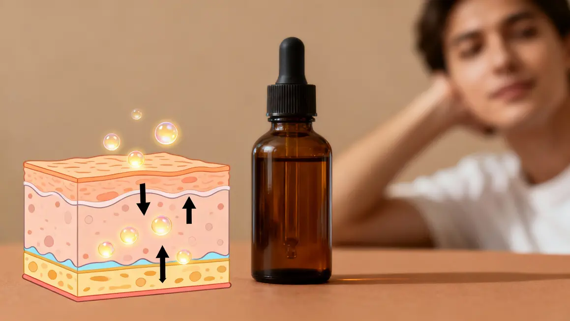 Serum Wrinkle Power et schéma penetration peptides