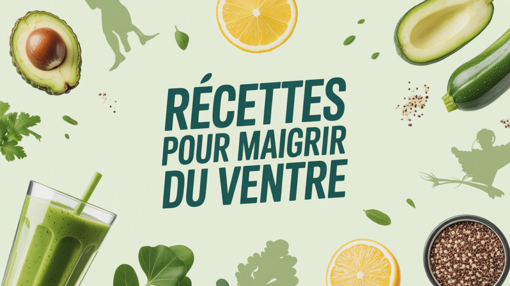 Recette pour maigrir le ventre plat illustration assiette saine