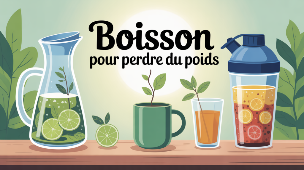 illustration de boissons pour perdre du poids