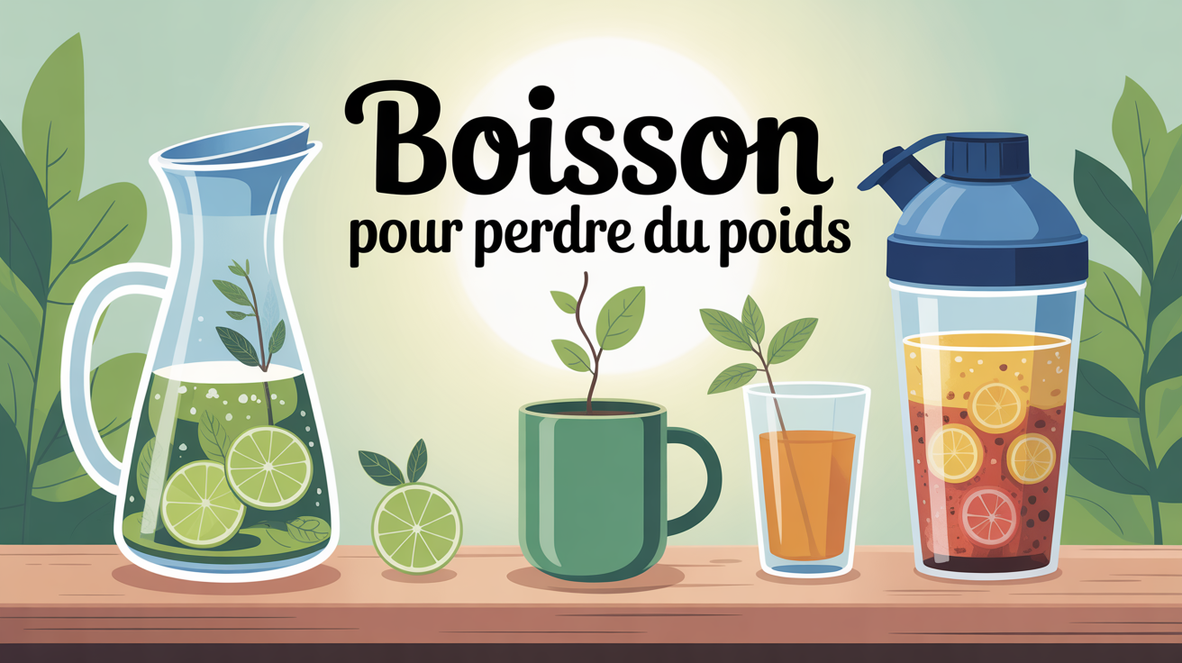 illustration de boissons pour perdre du poids