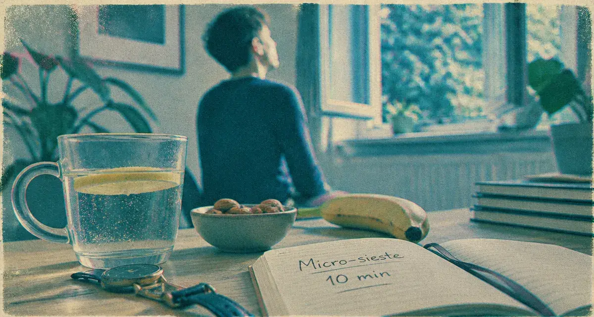 Comment avoir de l energie rapidement : eau citron et micro-sieste 10 min