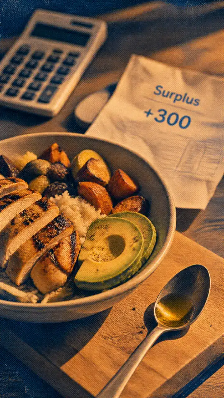 manger prise de masse avec surplus +300 kcal sans empiler le gras