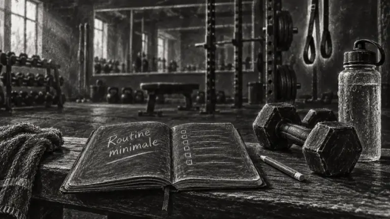 Motivation musculation : routine minimale au gymnase