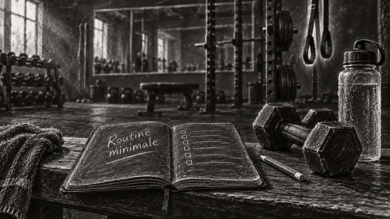 Motivation musculation : routine minimale au gymnase