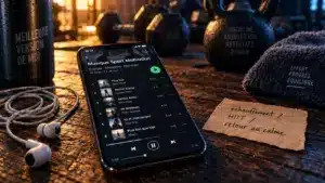 Musique sport motivation : playlist sur smartphone et entraînement
