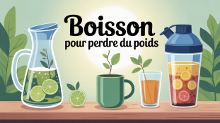 illustration de boissons pour perdre du poids