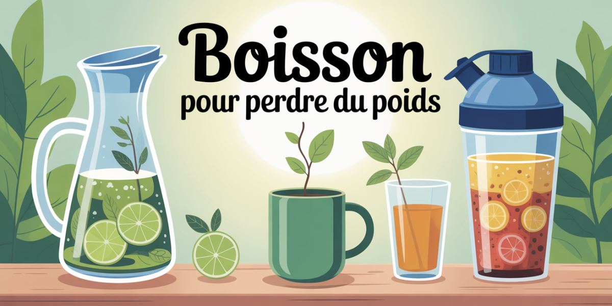 illustration de boissons pour perdre du poids
