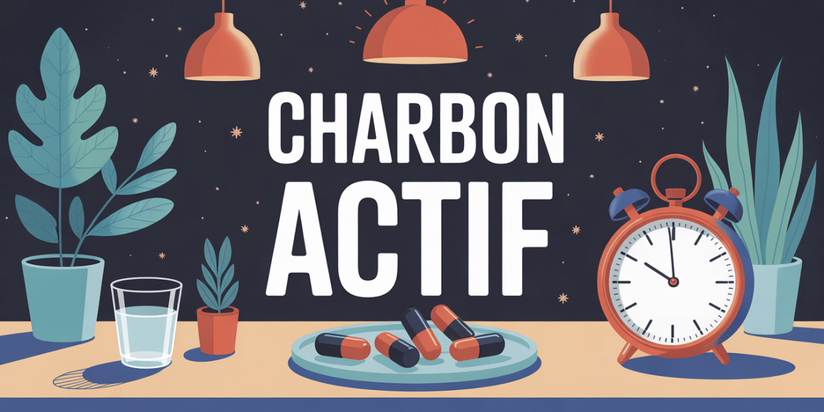 charbon actif sur table de nuit pour digestion et sommeil