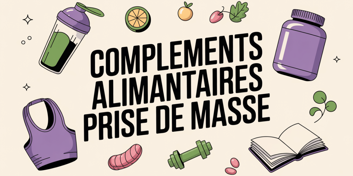 complements alimentaires prise de masse illustration shaker pot carnet