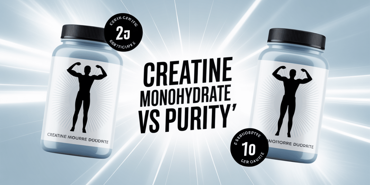 creatine monohydrate vs purity deux pots avec pictogrammes certifications