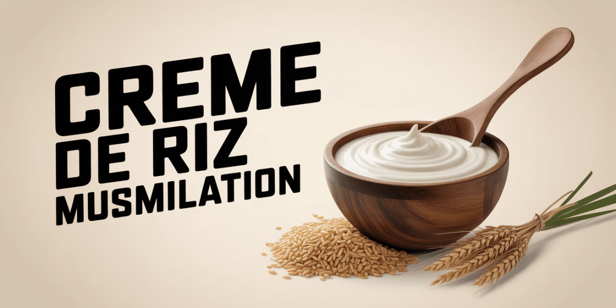 Bol de creme de riz pour musculation, grains et cuillere