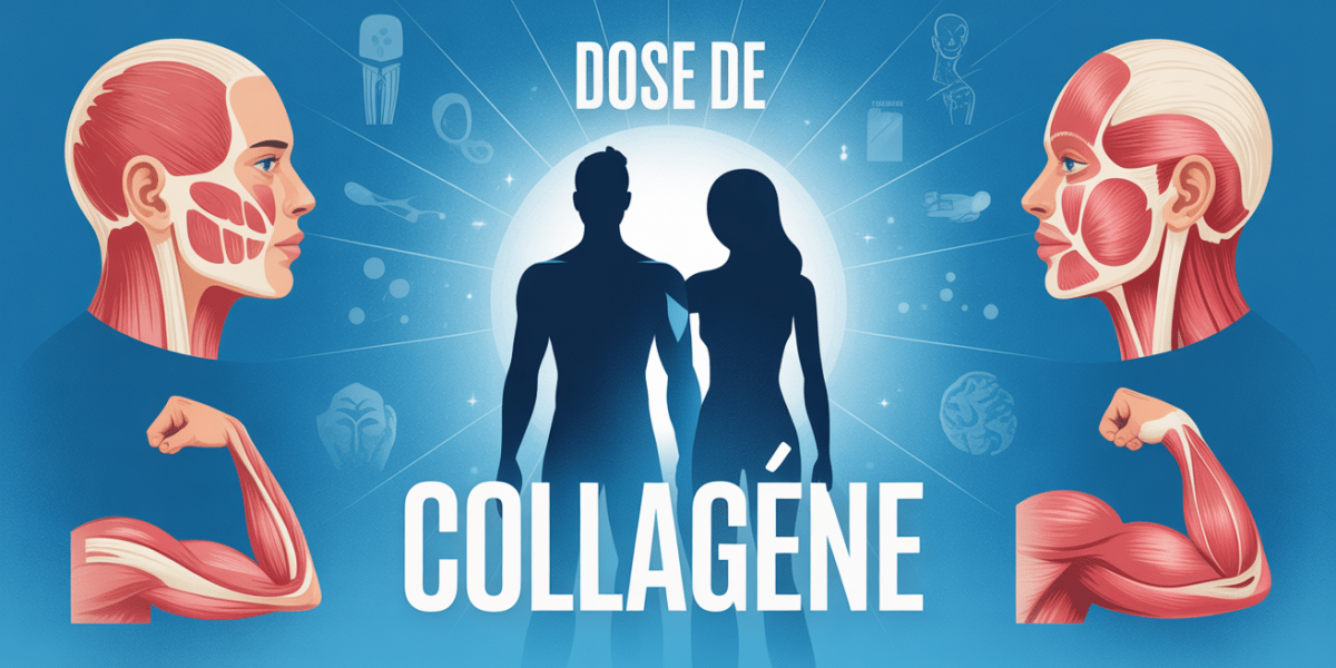 Illustration dose de collagène pour la santé et beauté