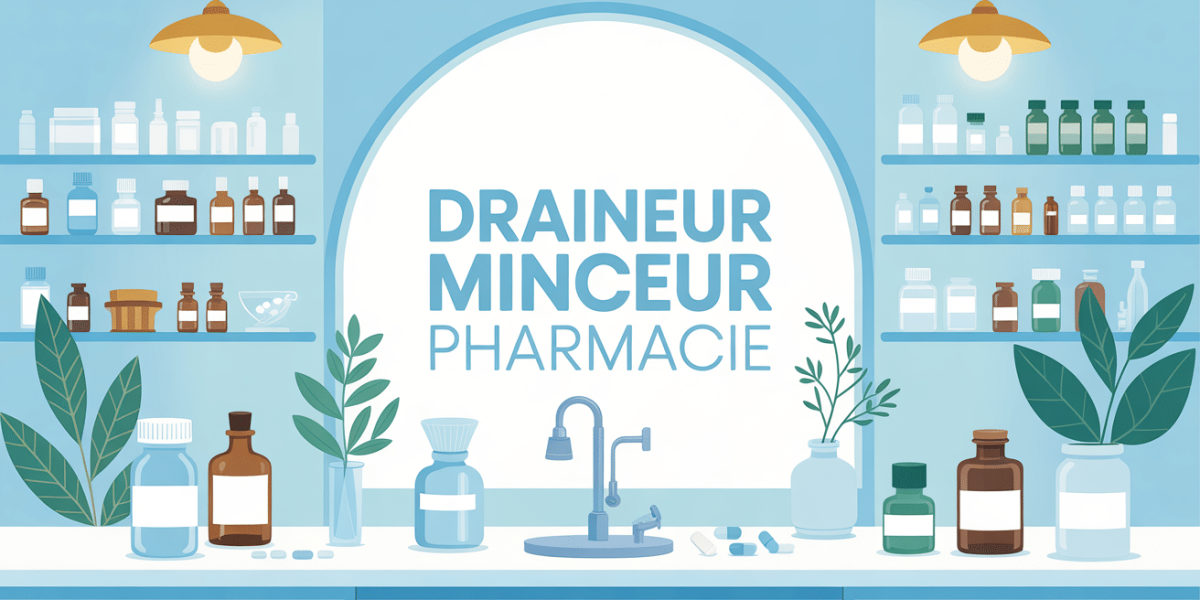 image pharmacie avec draineur minceur flacons gelules ampoules plantes