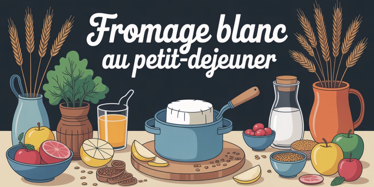 petit dejeuner fromage blanc table famille fruits graines