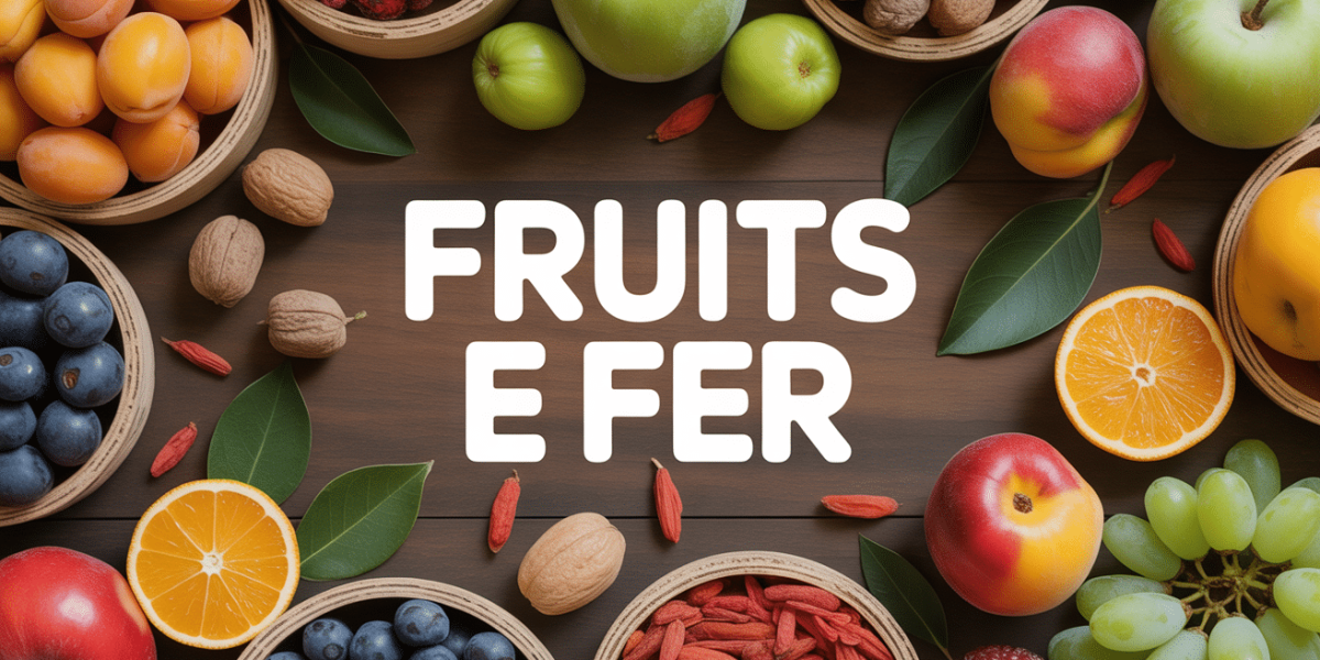 bols fruits secs et frais pour apport en fer