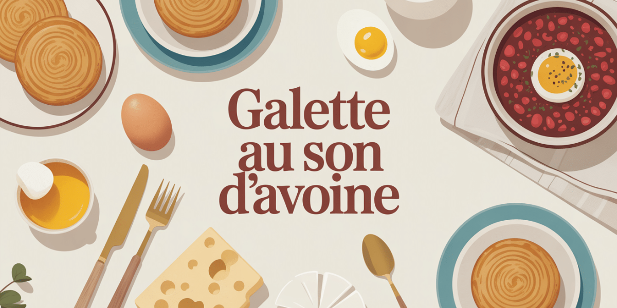 Galette au son d'avoine sur table du petit déjeuner