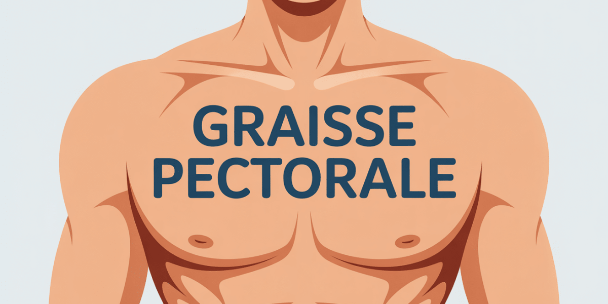 illustration graisse pectorale sur torse masculin