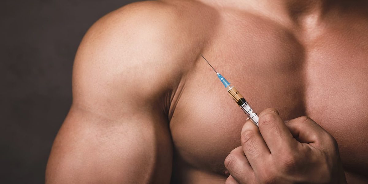 dopage musculation : illustration d'haltérophilie avec silhouette musculaire mettant en avant les substances dopantes