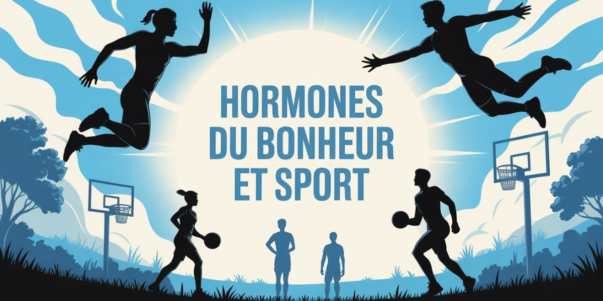 Illustration sport plein air hormone du bonheur sport