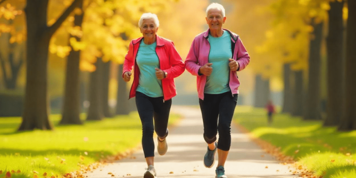Jeffing : seniors pratiquant la méthode Jeffing entre marche et course