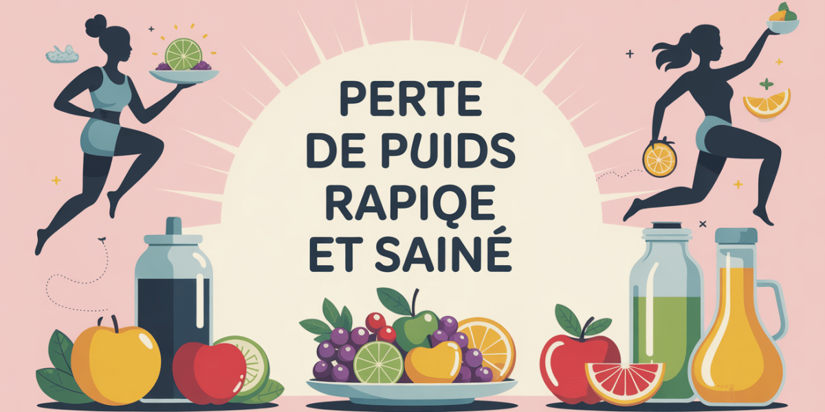 Illustration moderne maigrir vite et bien balance et fruits