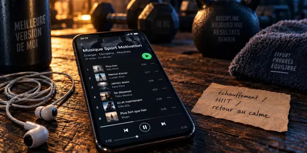 Musique sport motivation : playlist sur smartphone et entraînement