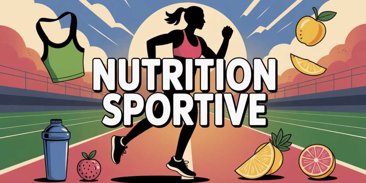Silhouette course et elements sportifs nutrition sportive