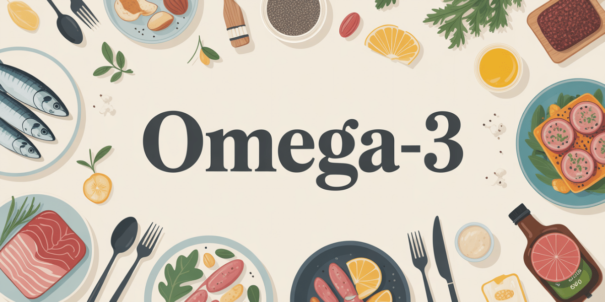Repas familial avec aliments riches en omega 3 sur table