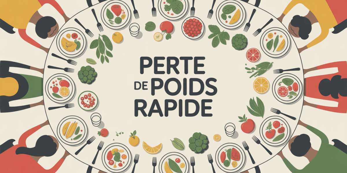 Table saine silhouettes repas perte de poids rapide