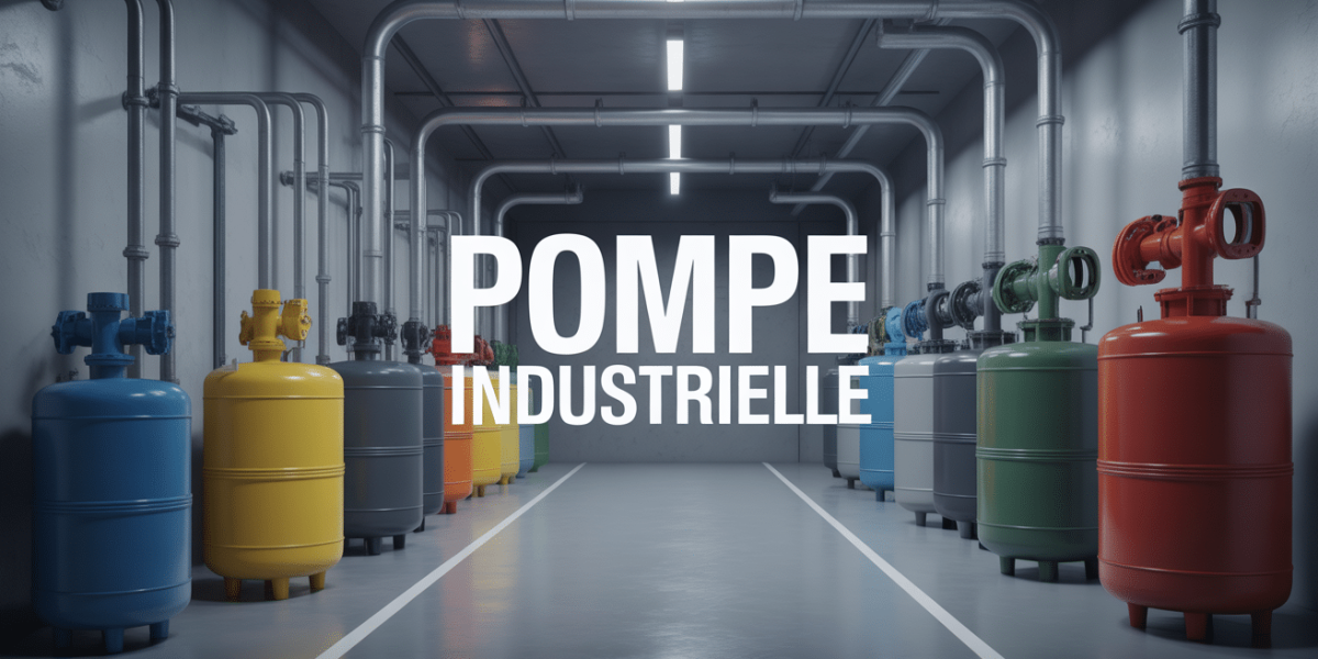 vue installation pompe industrielle avec tuyaux et reservoirs