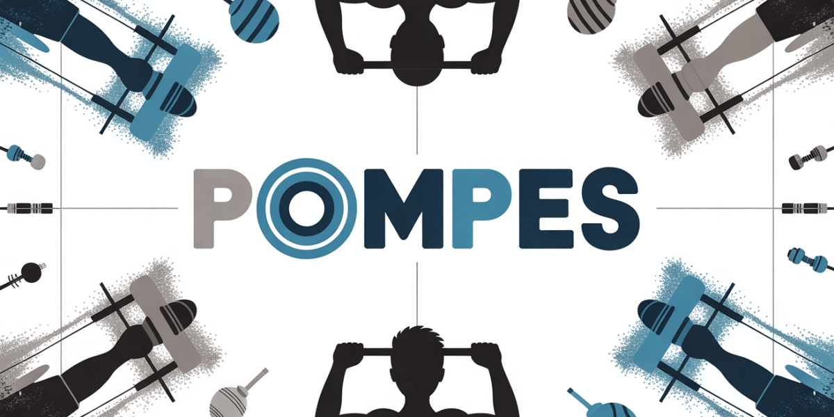Illustration pompes sur tapis de sport vue dessus