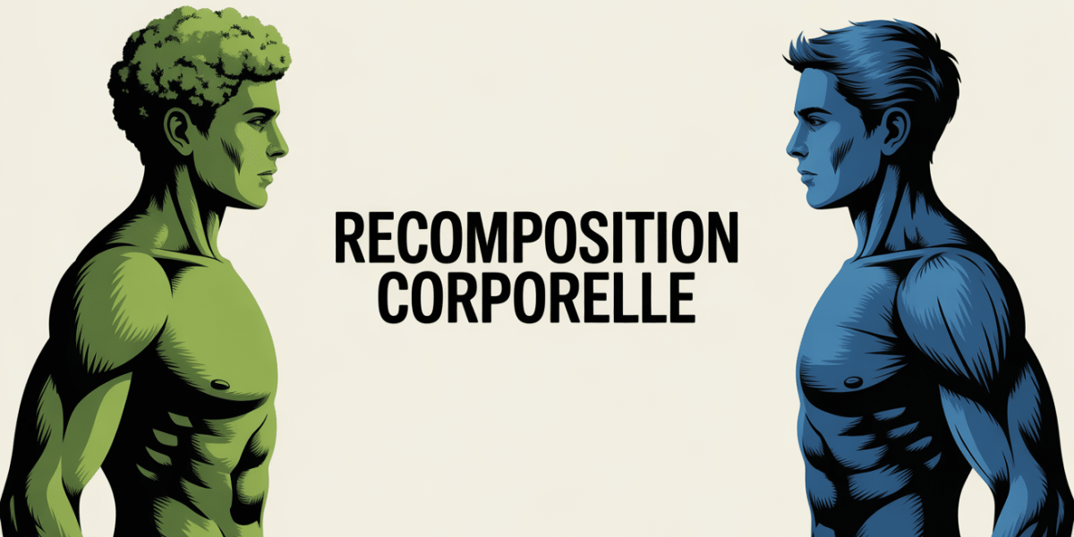 Illustration moderne recomposition corporelle silhouette humaine