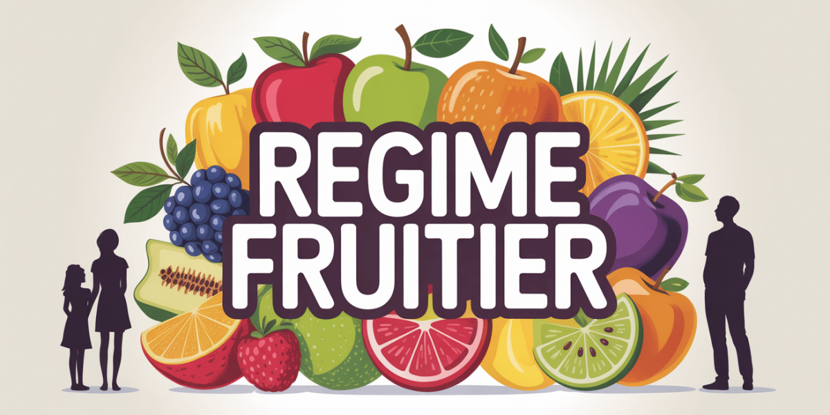 regime fruitier famille autour fruits frais