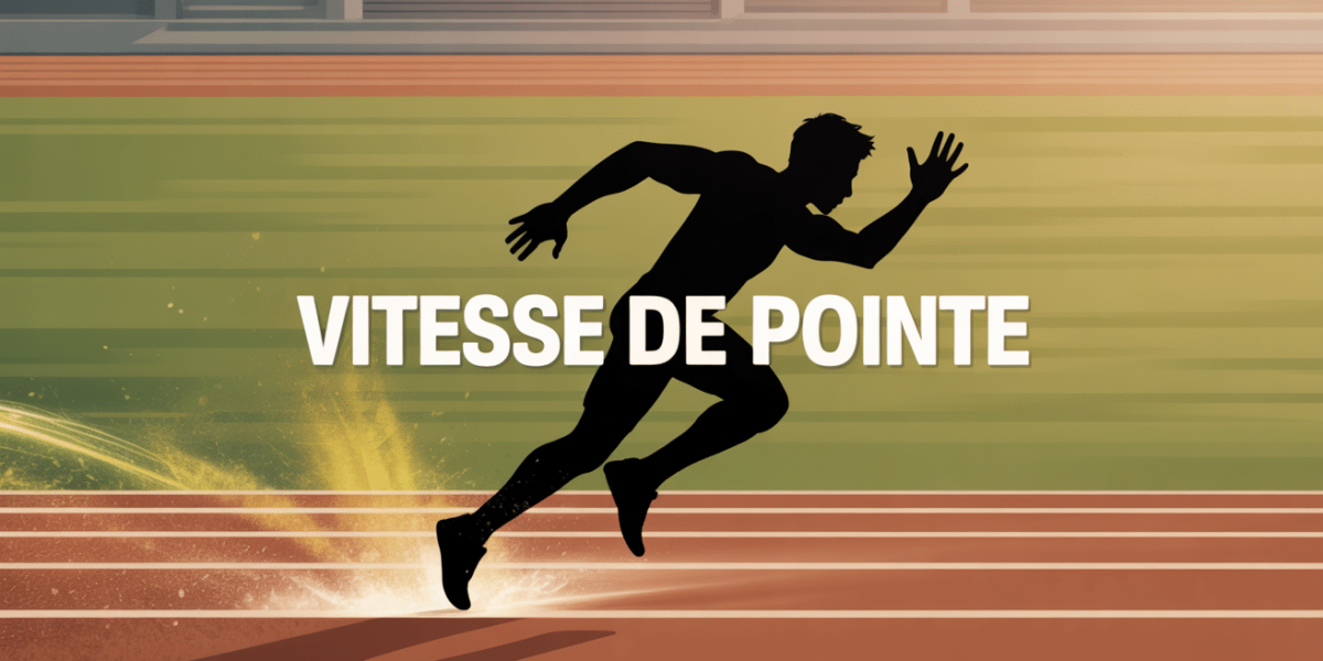 Homme sprintant vitesse de pointe